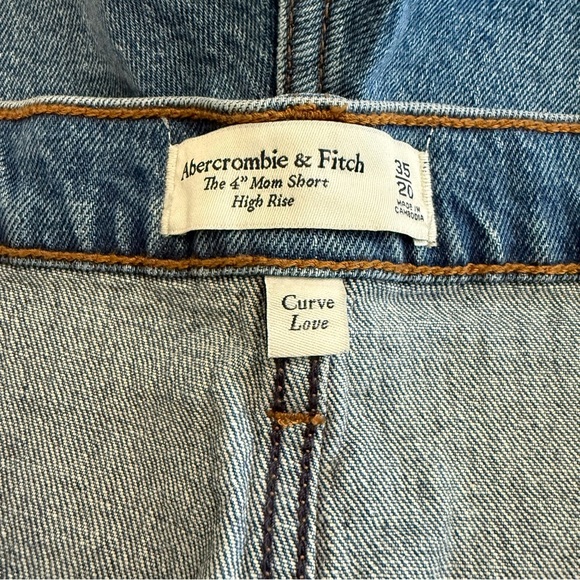 NWT Abercrombie & Fitch High Rise 4" Mom Shorts Size 35(20) - Picture 4 of 5